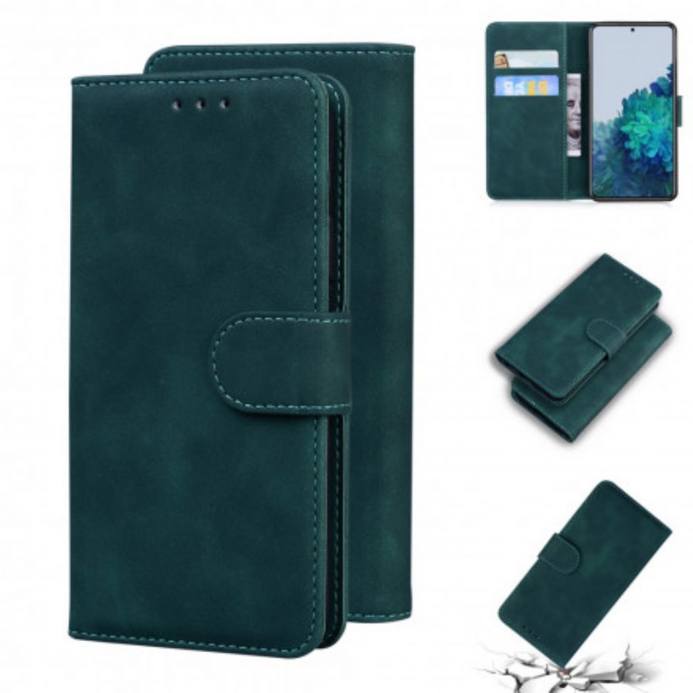 Folio-hoesje voor Samsung Galaxy S21 5G Zwart Leereffect