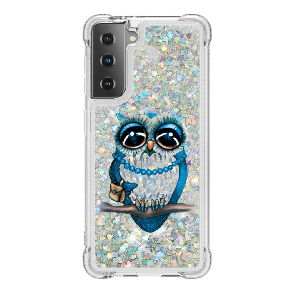 Hoesje voor Samsung Galaxy S21 5G Miss Glitteruil