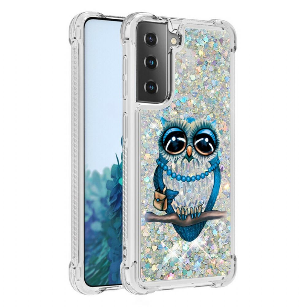 Hoesje voor Samsung Galaxy S21 5G Miss Glitteruil