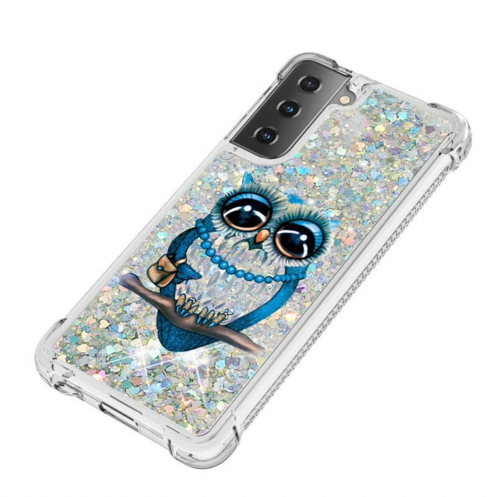 Hoesje voor Samsung Galaxy S21 5G Miss Glitteruil