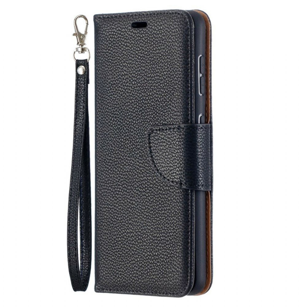 Leren Hoesje voor Samsung Galaxy S21 5G Folio-hoesje Litchi Flap Schuin