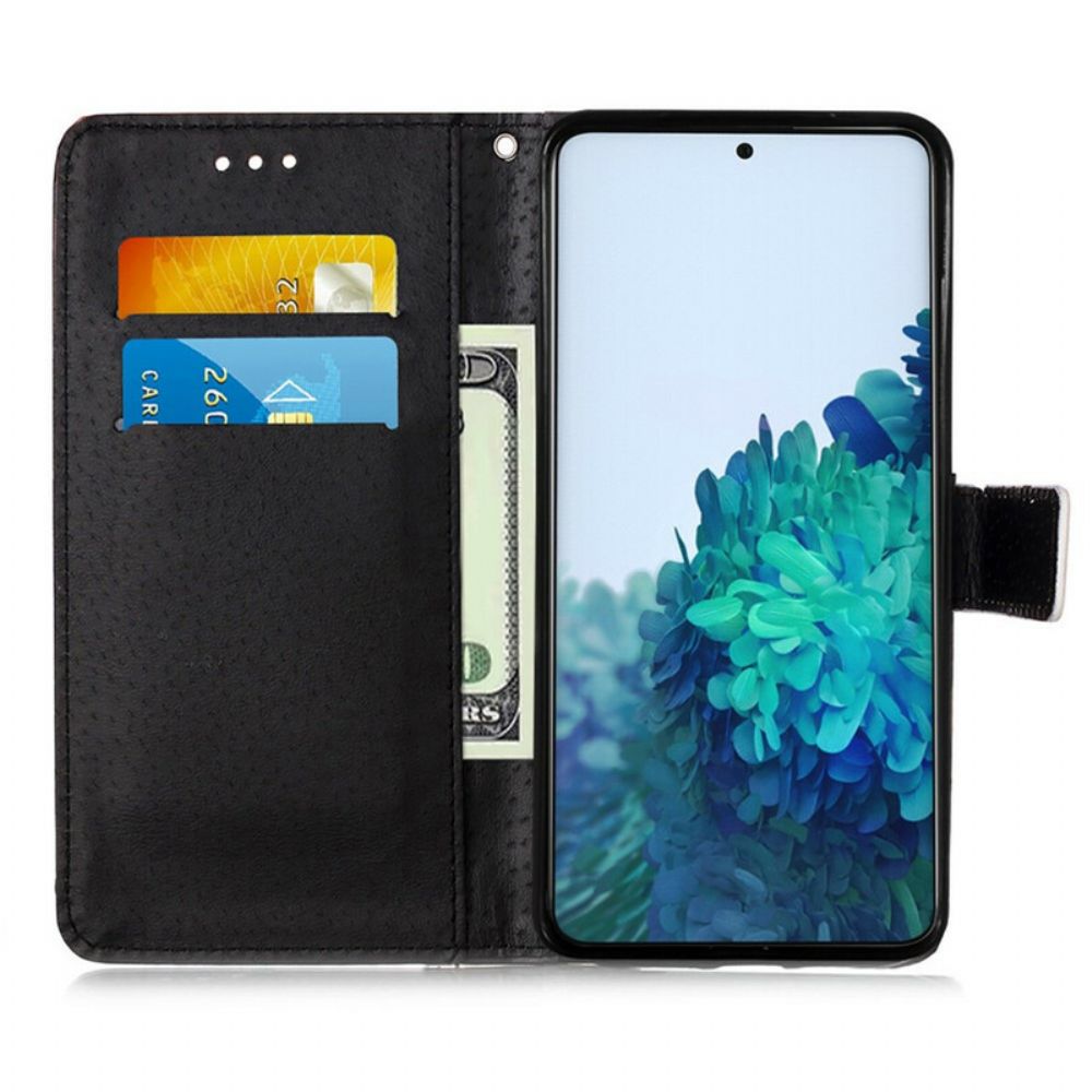 Leren Hoesje voor Samsung Galaxy S21 5G Nachttijger