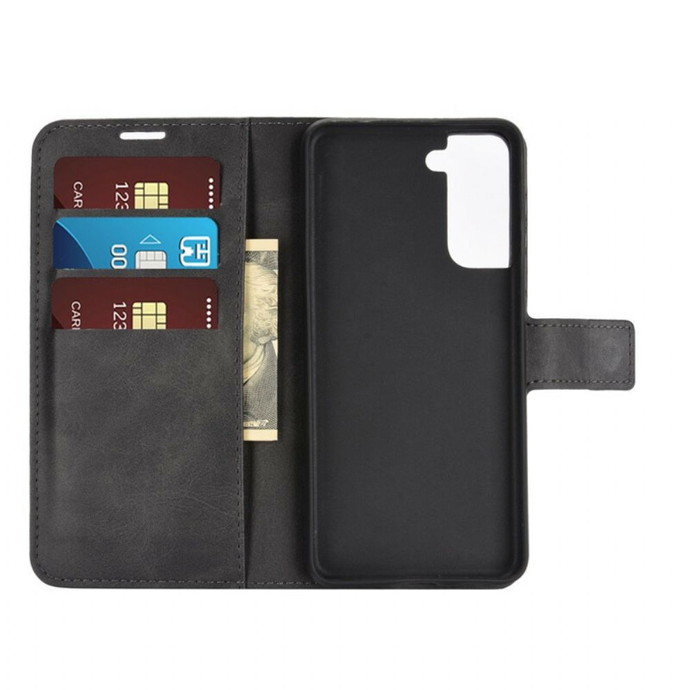 Leren Hoesje voor Samsung Galaxy S21 5G Slim Kunstleer