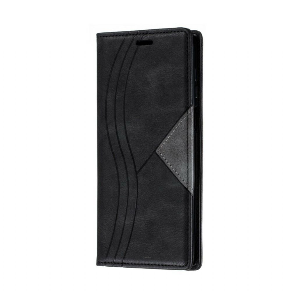 Bescherming Hoesje voor Xiaomi Redmi Note 9S / Note 9 Pro Folio-hoesje Wave Lederen Stijl