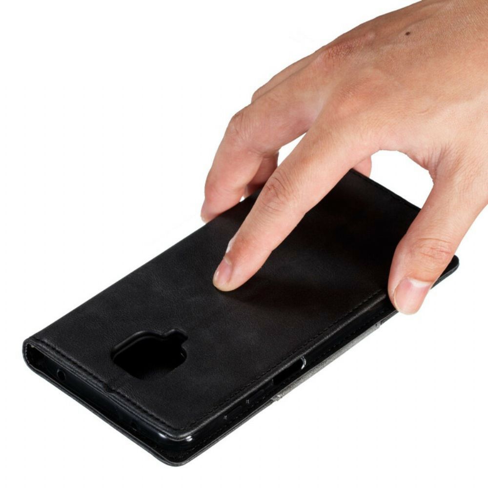 Bescherming Hoesje voor Xiaomi Redmi Note 9S / Note 9 Pro Folio-hoesje Wave Lederen Stijl