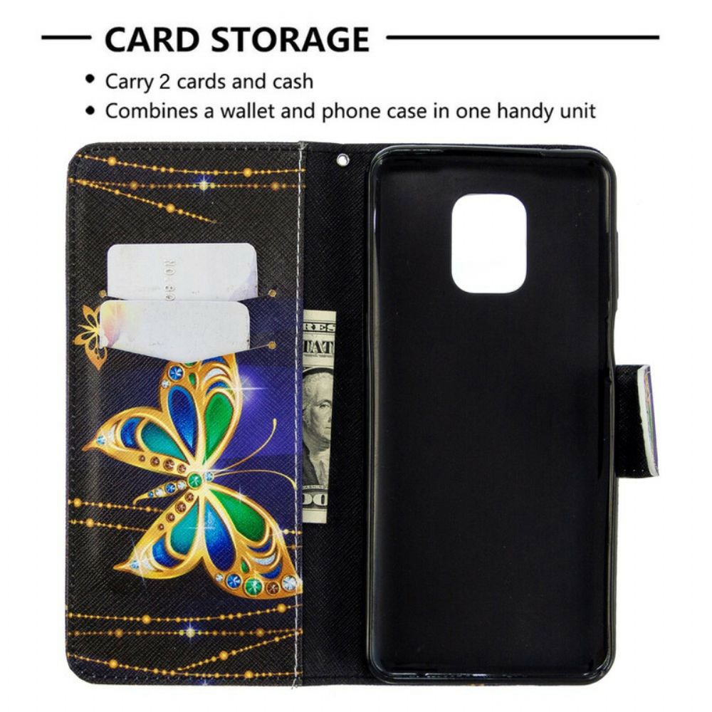 Folio-hoesje voor Xiaomi Redmi Note 9S / Note 9 Pro Ongelooflijke Vlinders
