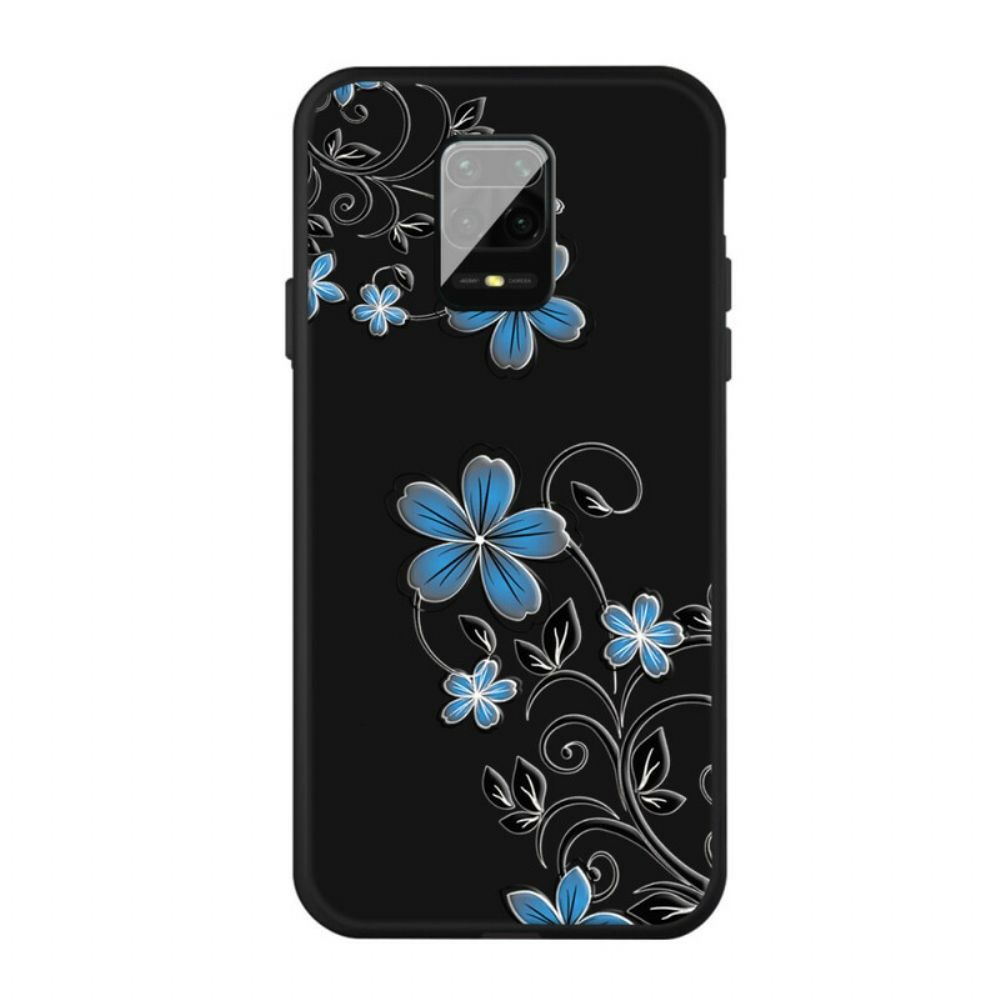 Telefoonhoesje voor Xiaomi Redmi Note 9S / Note 9 Pro Blauwe Bloemen