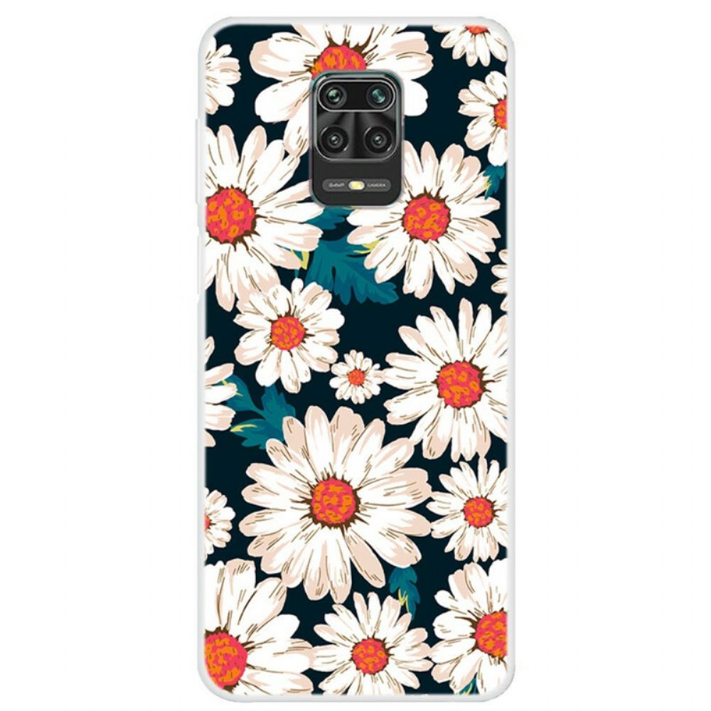 Telefoonhoesje voor Xiaomi Redmi Note 9S / Note 9 Pro Madeliefjes