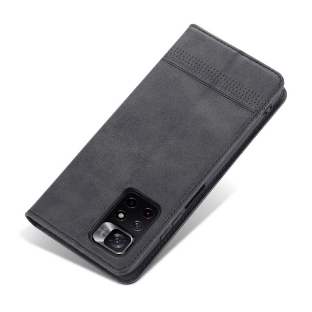 Bescherming Hoesje voor Poco M4 Pro 5G Folio-hoesje Azns Lederen Stijl