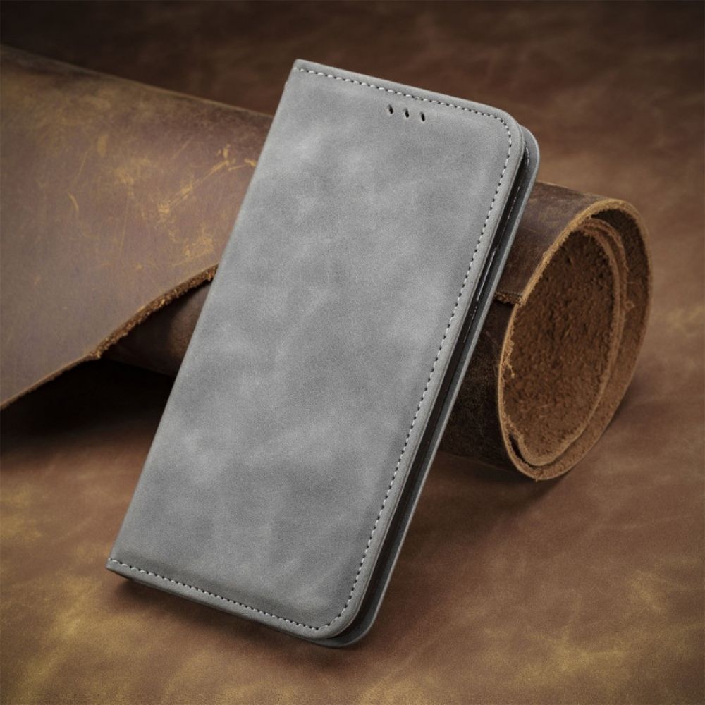 Bescherming Hoesje voor Poco M4 Pro 5G Folio-hoesje Skin-touch Klassiek