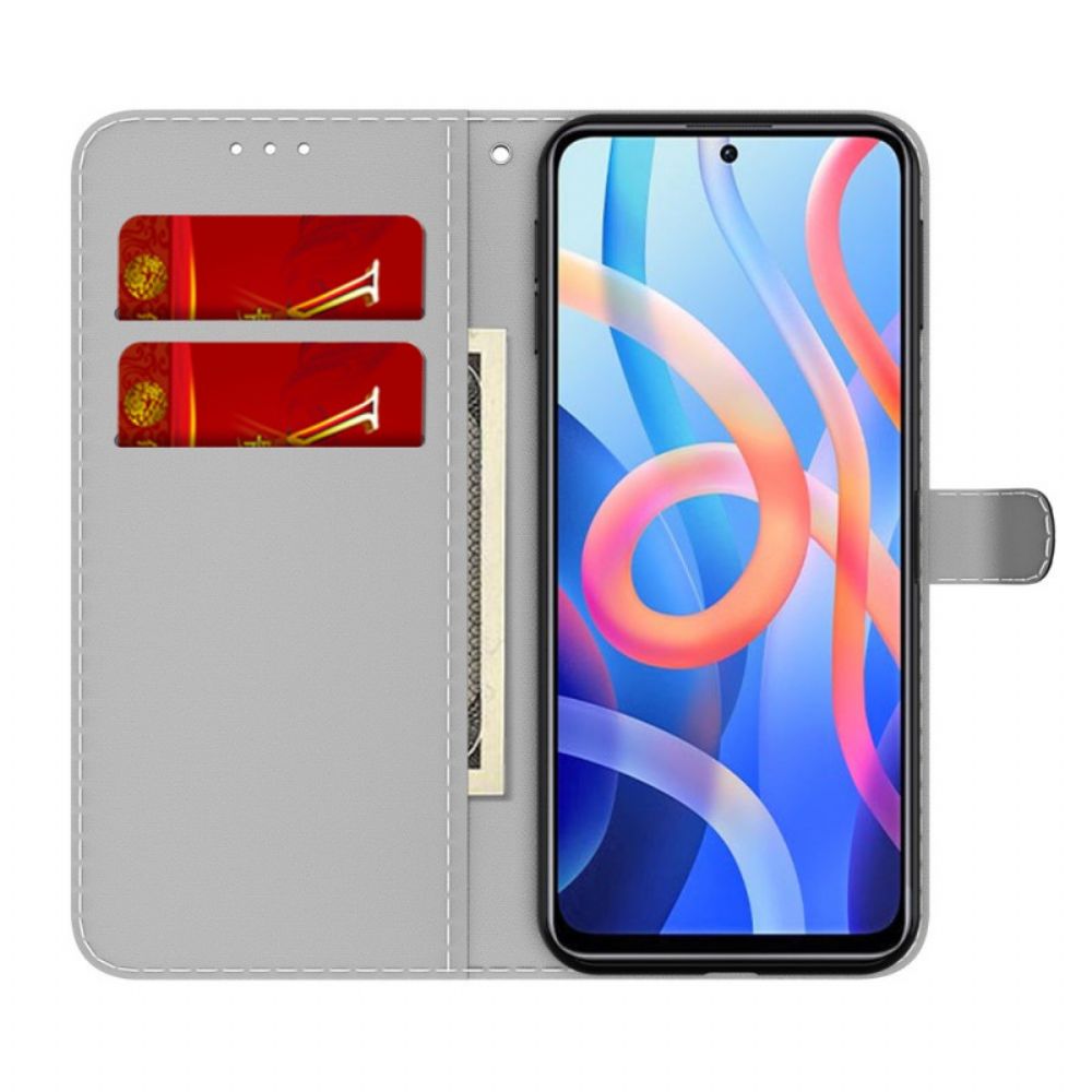 Folio-hoesje voor Poco M4 Pro 5G Abstract Patroon