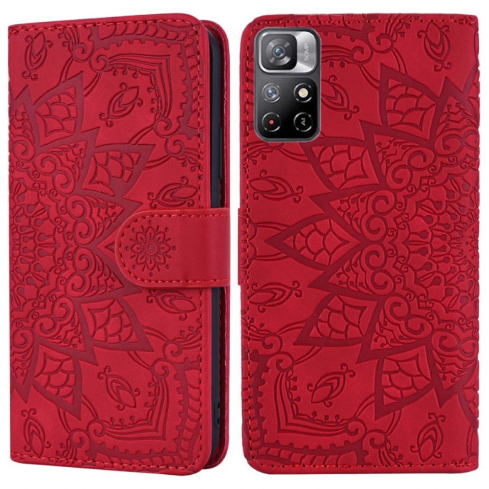 Folio-hoesje voor Poco M4 Pro 5G Barokke Mandala