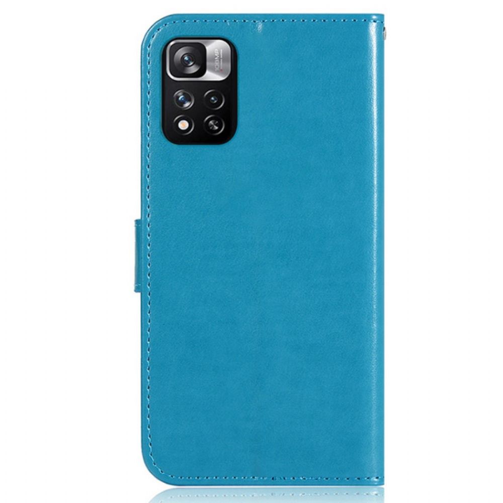 Folio-hoesje voor Poco M4 Pro 5G Lederen Effect Dromenvanger Uil