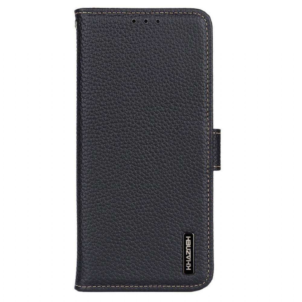 Folio-hoesje voor Poco M4 Pro 5G Litchi Khazneh Leer