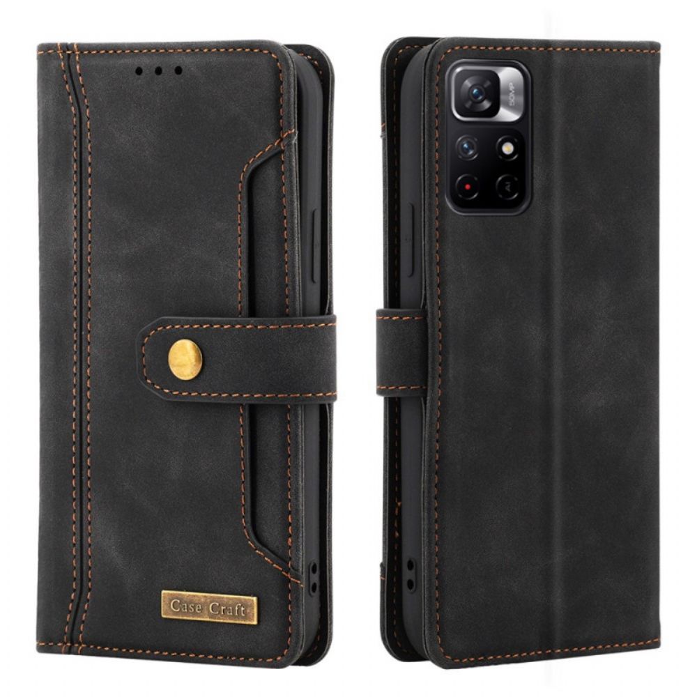 Folio-hoesje voor Poco M4 Pro 5G Met Case Craft Band