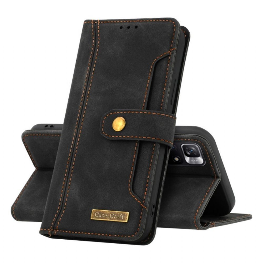 Folio-hoesje voor Poco M4 Pro 5G Met Case Craft Band