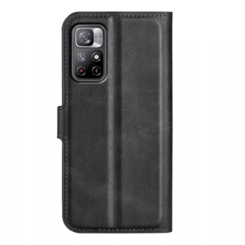 Leren Hoesje voor Poco M4 Pro 5G Kunstleer Design Plus