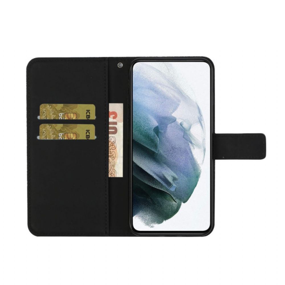 Leren Hoesje voor Poco M4 Pro 5G Tapijtpatroon