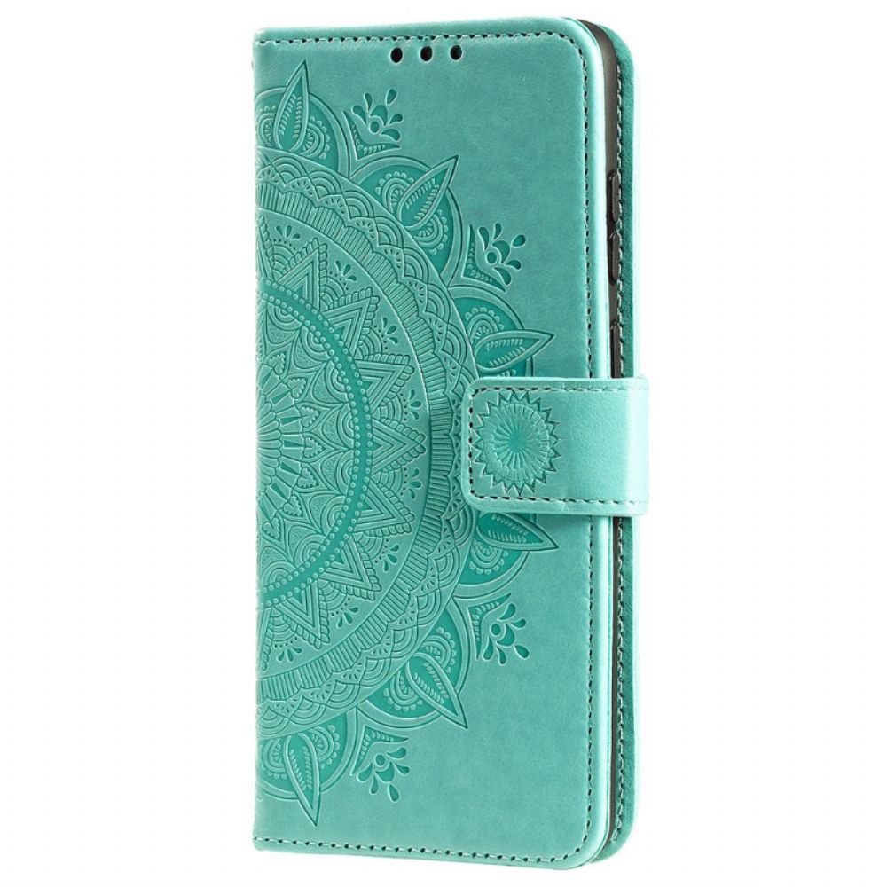Leren Hoesje voor Poco M4 Pro 5G Zon Mandala