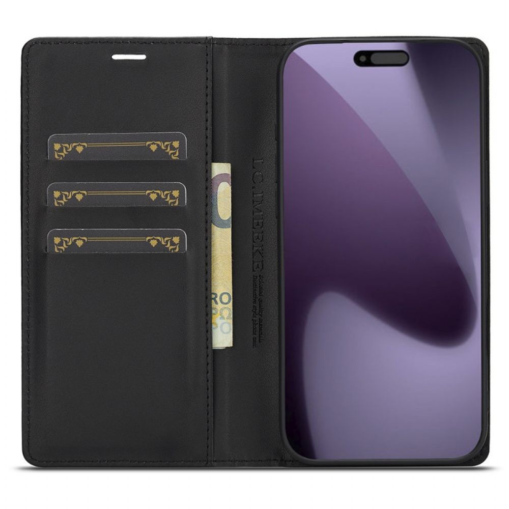 Folio-hoesje iPhone 17 Pro Lc.imeeke Koolstofvezel