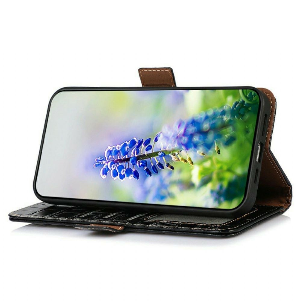 Folio-hoesje iPhone 17 Pro Telefoonhoesje Krokodillenleer