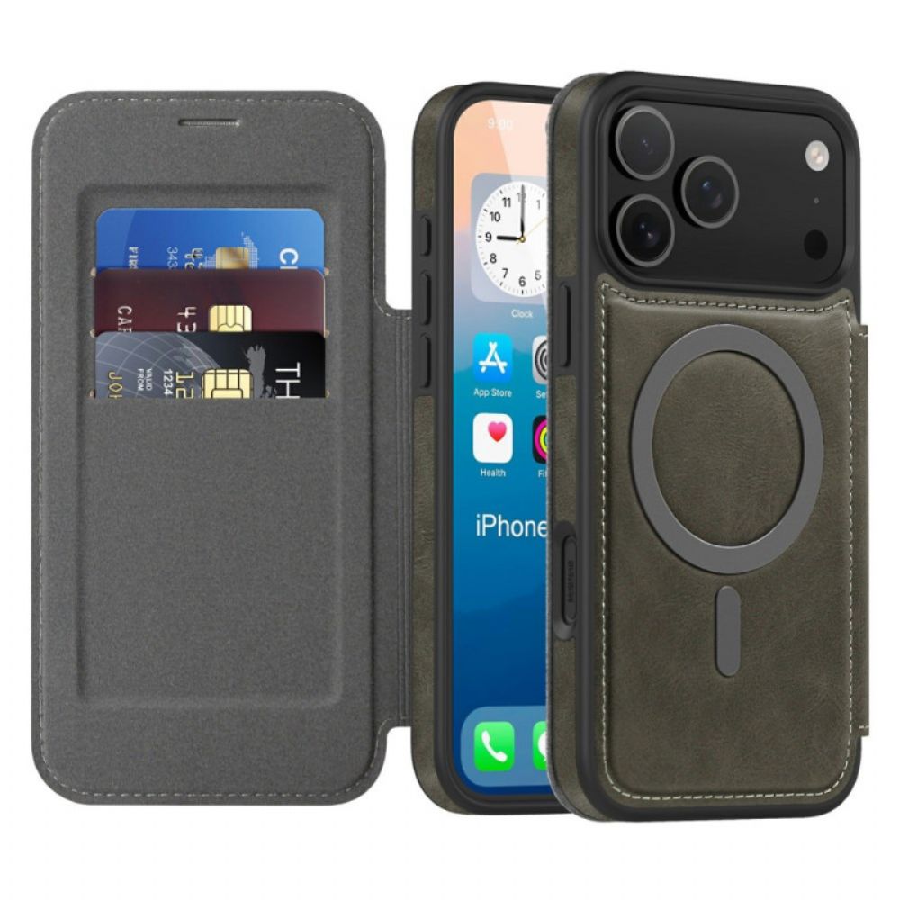 Folio-hoesje Voor iPhone 17 Pro Magsafe-compatibele Rfid-kaarthouder