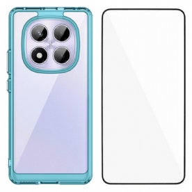 Cover Hoesje Xiaomi Redmi Note 14 Pro 4g Telefoonhoesje Hybride Met Gehard Glazen Schermbeschermer