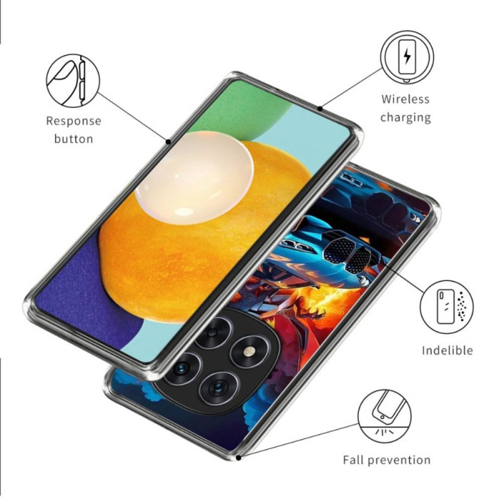Cover Hoesje Xiaomi Redmi Note 14 Pro 4g Telefoonhoesje Sportwagen En Draak