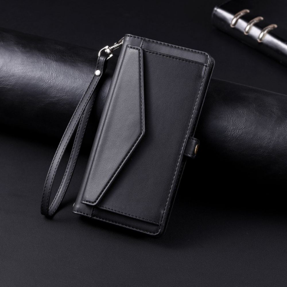 Flip Case Leren Xiaomi Redmi Note 14 Pro 4g Etui Met Bandje
