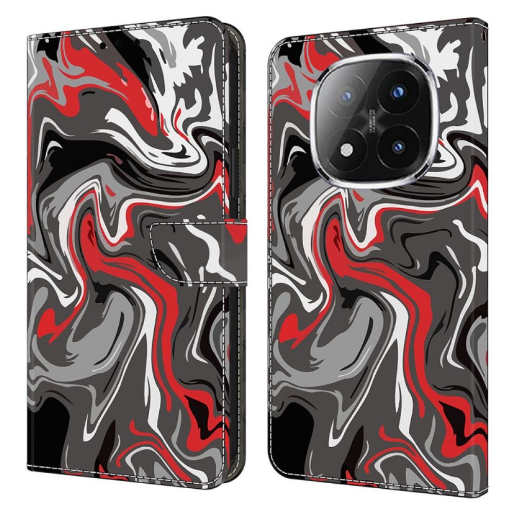 Flip Case Leren Xiaomi Redmi Note 14 Pro 4g Schilderij