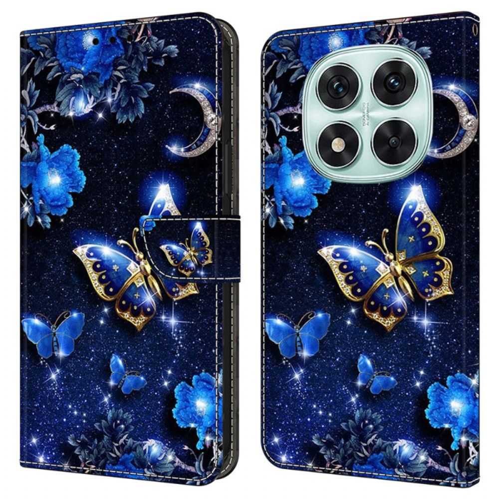 Folio-hoesje Xiaomi Redmi Note 14 Pro 4g Glanzende Vlinders