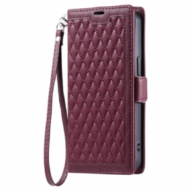 Folio-hoesje Xiaomi Redmi Note 14 Pro 4g Telefoonhoesje Gewatteerd Met Bandje