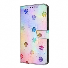 Folio-hoesje Xiaomi Redmi Note 14 Pro 4g Telefoonhoesje Kattenpootafdrukken