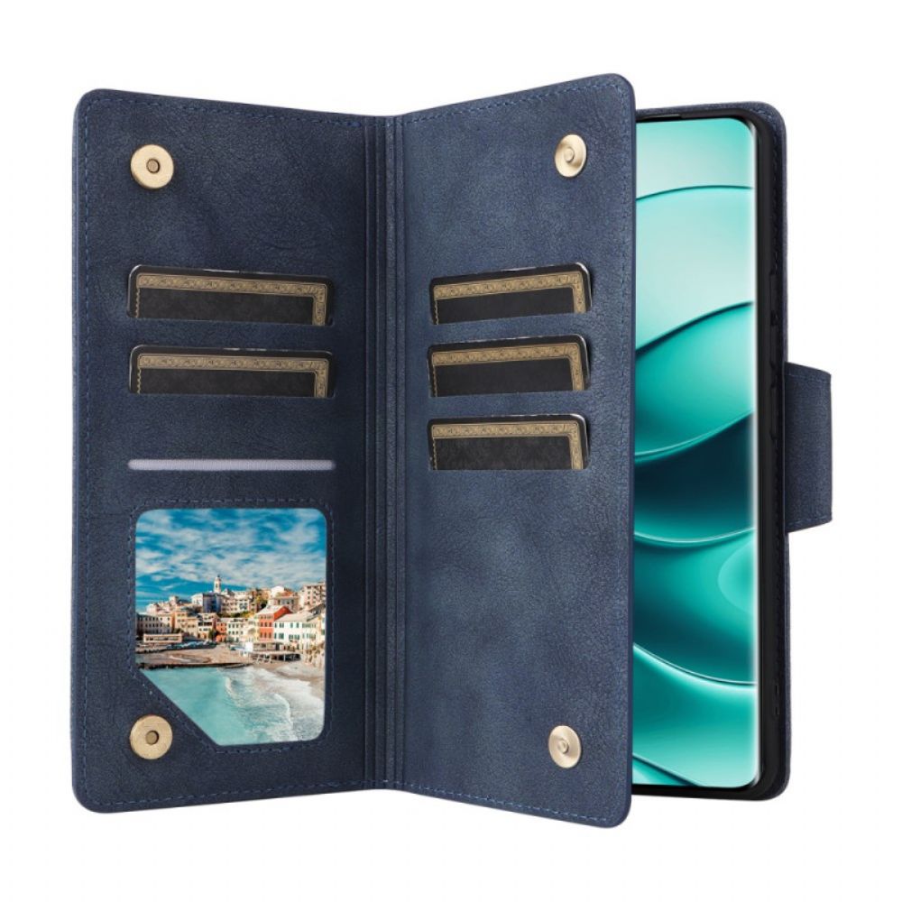 Folio-hoesje Xiaomi Redmi Note 14 Pro 4g Telefoonhoesje Portemonnee Met Rits En Riem