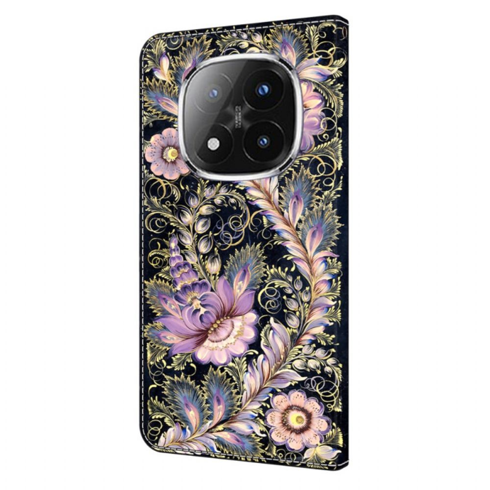Folio-hoesje Xiaomi Redmi Note 14 Pro 4g Vintage Bloemen