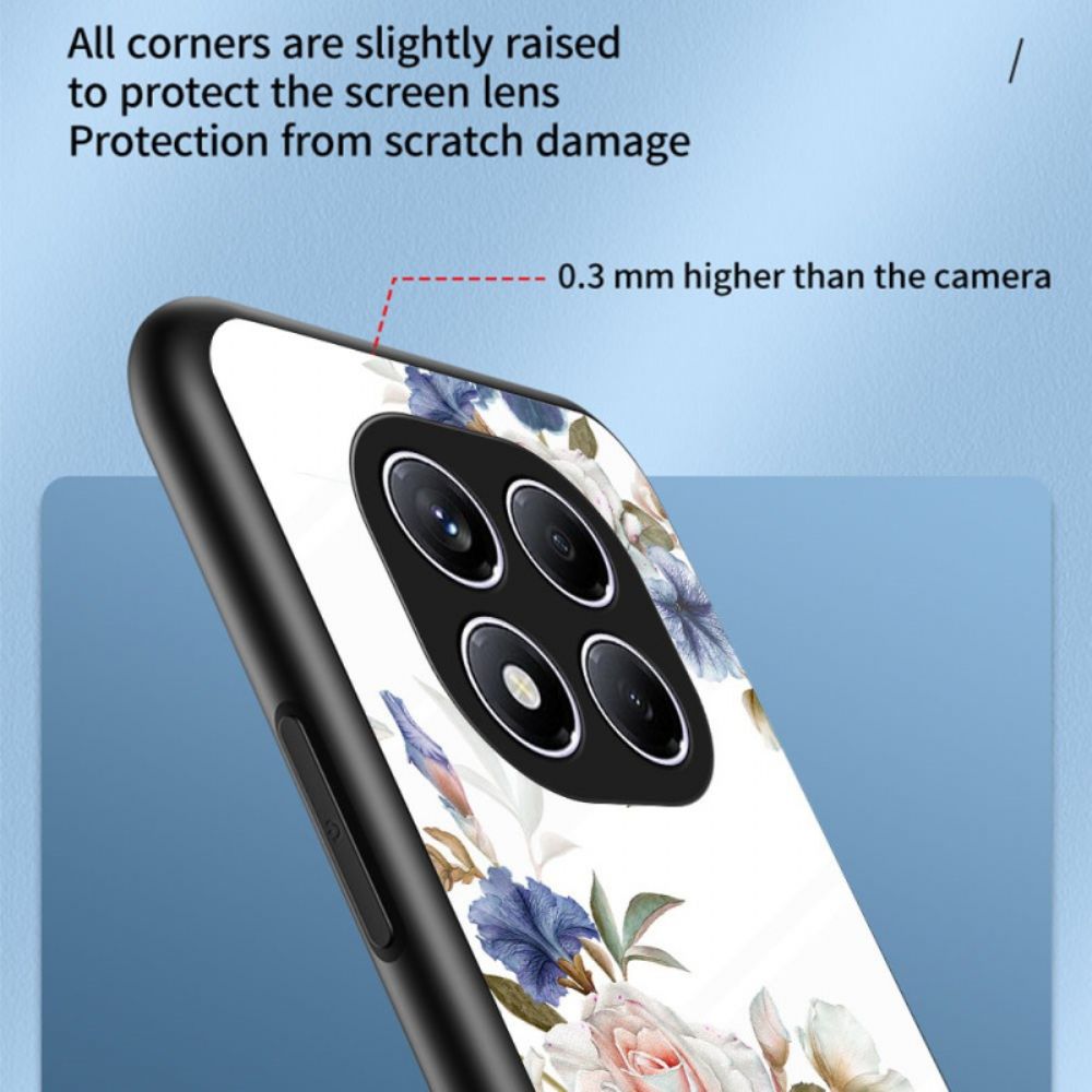 Hoesje Voor Xiaomi Redmi Note 14 Pro 4g Bloemen Gehard Glas