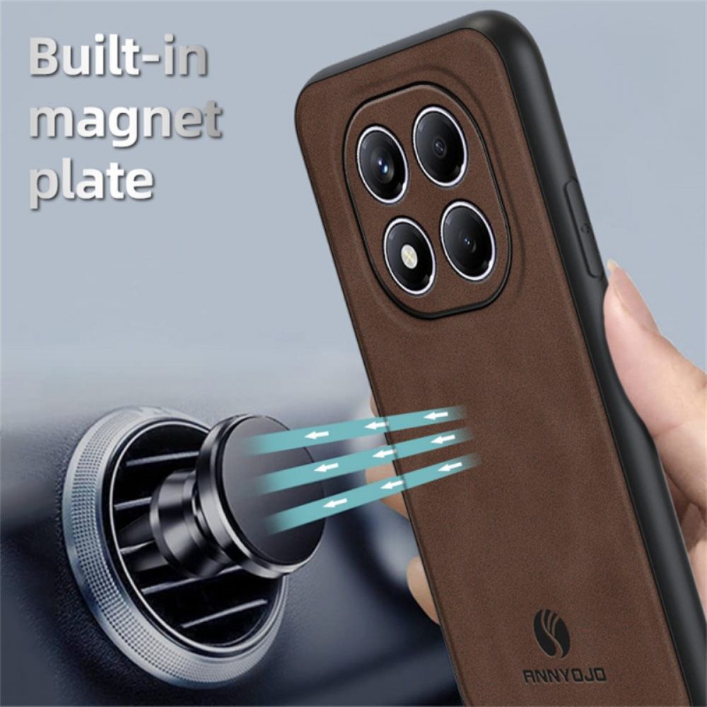 Hoesje Xiaomi Redmi Note 14 Pro 4g Annyojo Leerlook Bescherming Hoesje