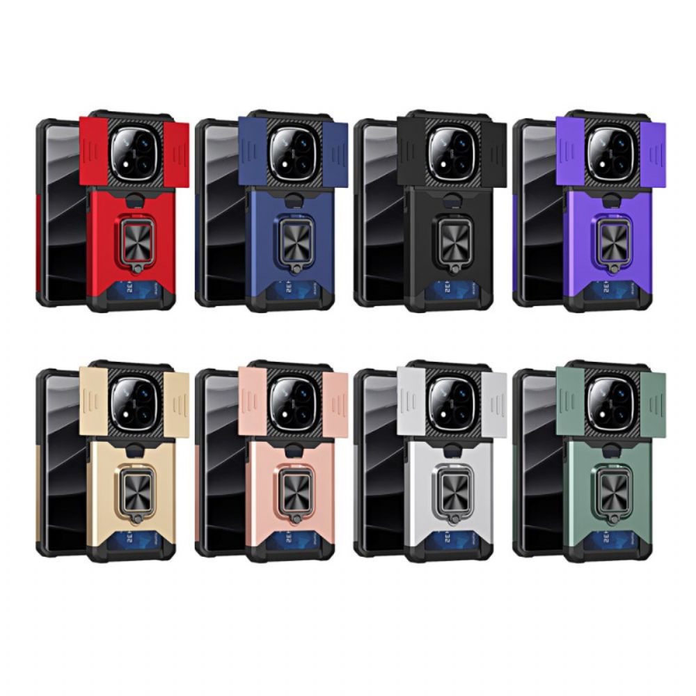 Hoesje Xiaomi Redmi Note 14 Pro 4g Lensbeschermer En Kaarthouder