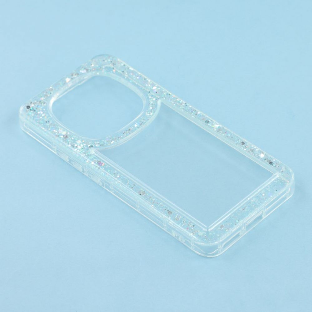 Hoesje Xiaomi Redmi Note 14 Pro 4g Transparant Met Glitterranden
