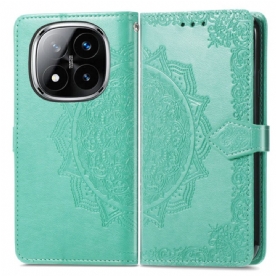 Leren Hoesje Voor Xiaomi Redmi Note 14 Pro 4g Barokke Mandala