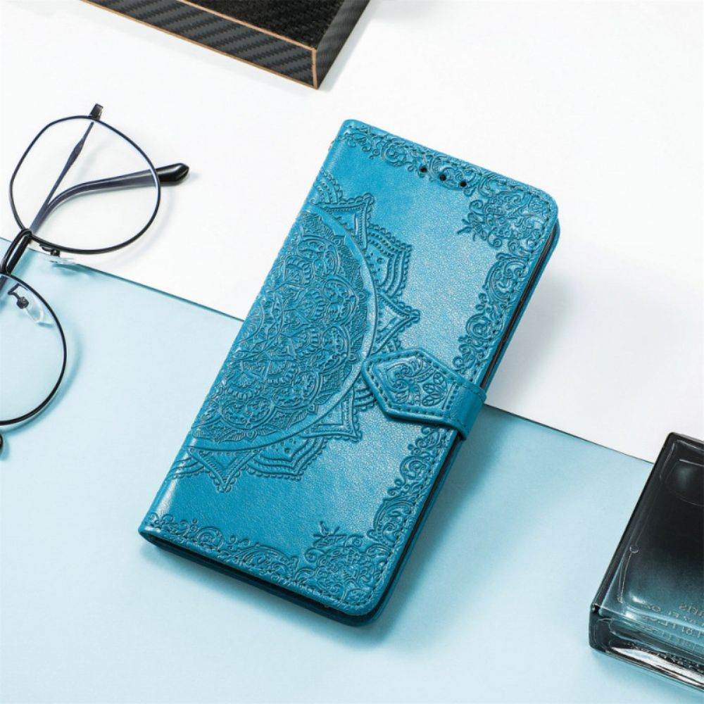 Leren Hoesje Voor Xiaomi Redmi Note 14 Pro 4g Barokke Mandala
