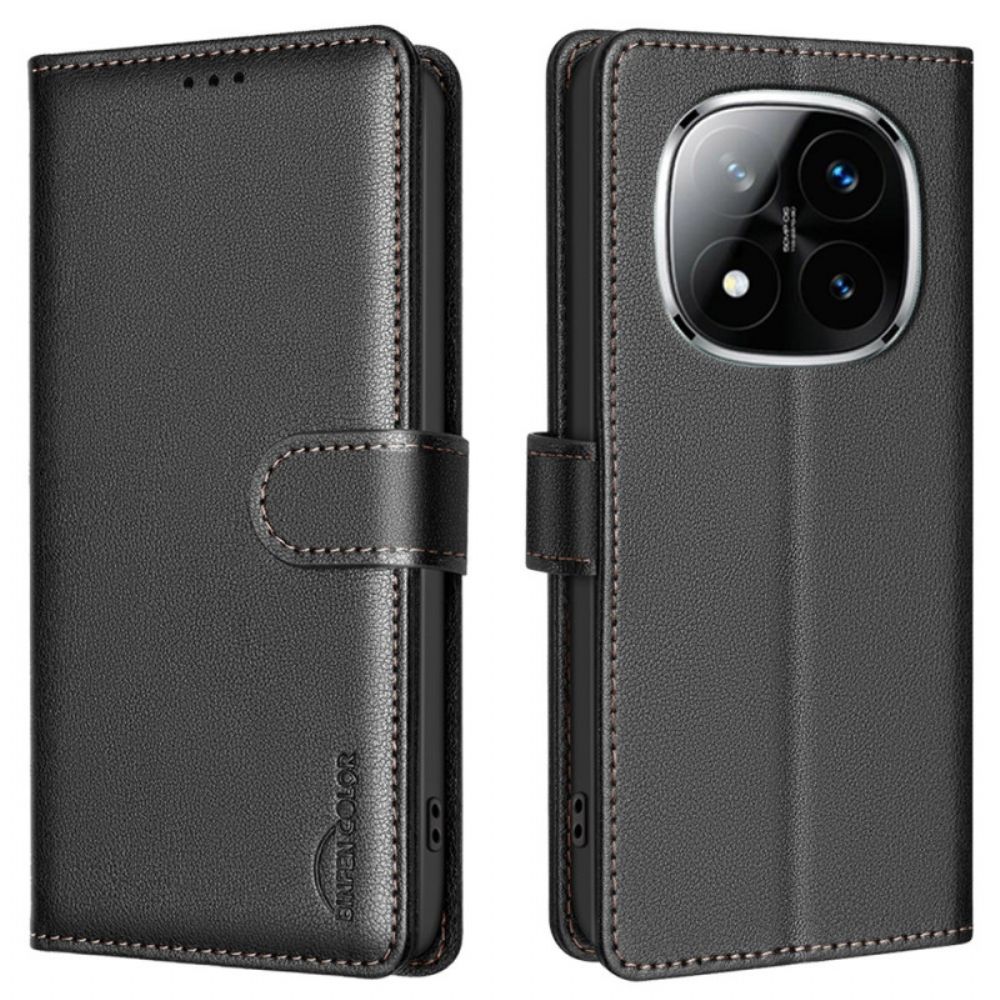 Leren Hoesje Voor Xiaomi Redmi Note 14 Pro 4g Rfid-blokkerend (binfen)