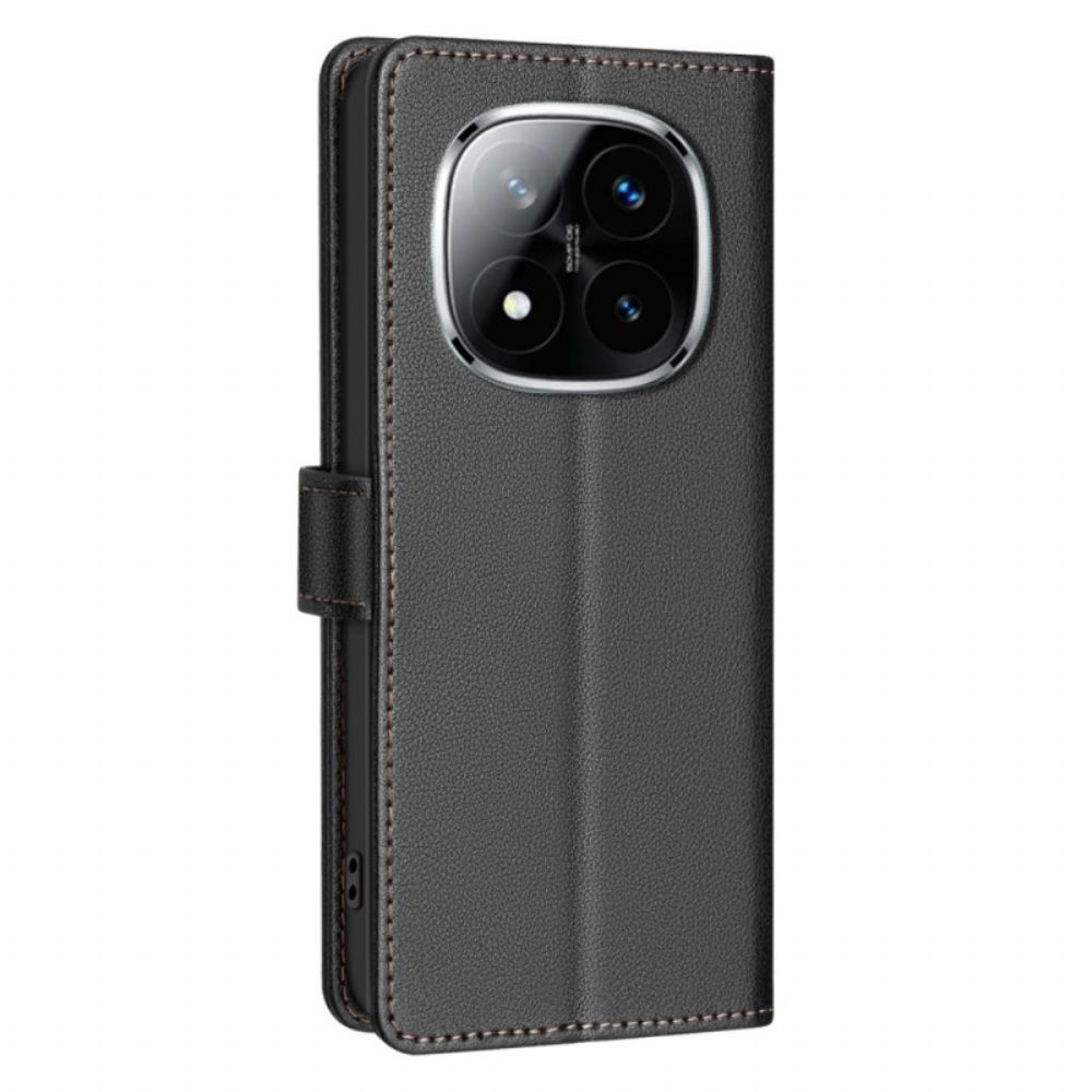 Leren Hoesje Voor Xiaomi Redmi Note 14 Pro 4g Rfid-blokkerend (binfen)