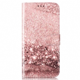 Leren Hoesje Voor Xiaomi Redmi Note 14 Pro 4g Roségoud Marmer