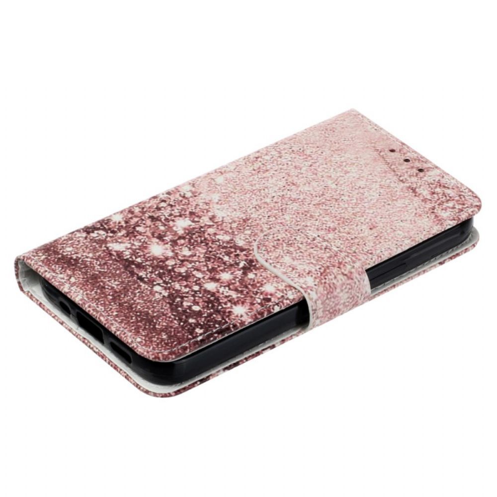 Leren Hoesje Voor Xiaomi Redmi Note 14 Pro 4g Roségoud Marmer