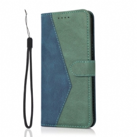 Leren Hoesje Voor Xiaomi Redmi Note 14 Pro 4g Tweekleurig