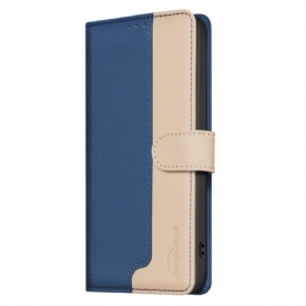 Leren Hoesje Voor Xiaomi Redmi Note 14 Pro 4g Tweekleurig Binfen Color