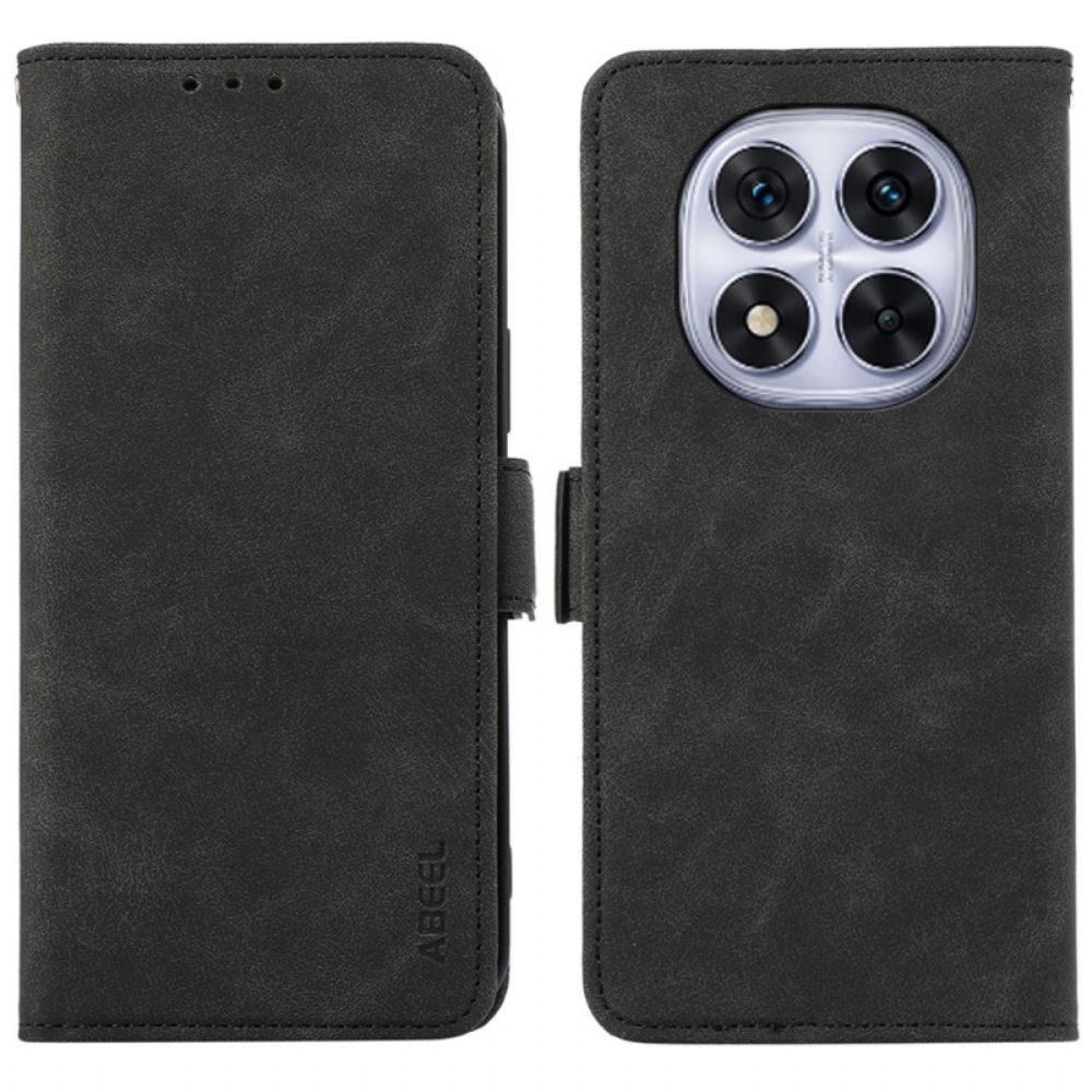 Leren Hoesje Xiaomi Redmi Note 14 Pro 4g Abeel Suède-effect Bescherming Hoesje