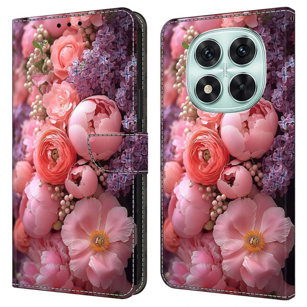 Leren Hoesje Xiaomi Redmi Note 14 Pro 4g Bloemrijk Bescherming Hoesje