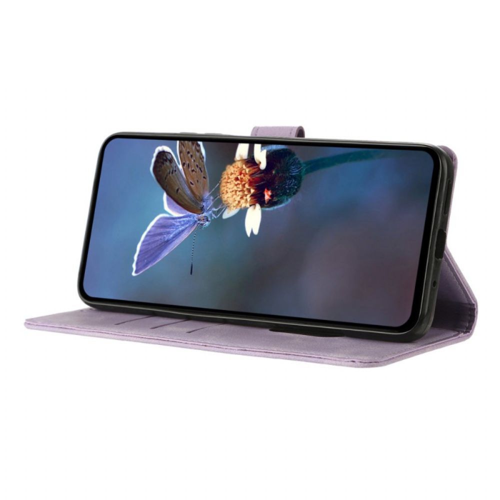 Leren Hoesje Xiaomi Redmi Note 14 Pro 4g Driehoeken Bescherming Hoesje